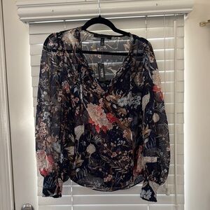 Floral Sheer Blouse - White House Black Market